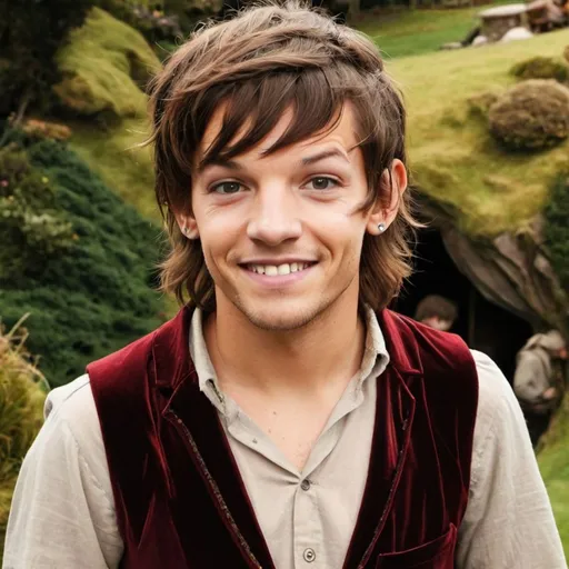 Prompt: Louis Tomlinson as a hobbit