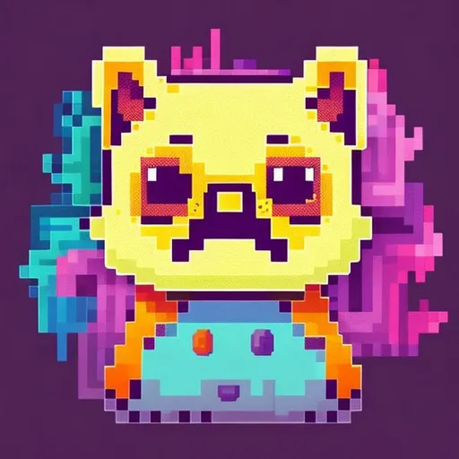 Prompt: Pixel art illustration of a friendly dog, vibrant colors, pixel style, adorable expression, cute pixelated fur, detailed pixel art, high quality, retro, playful, vibrant colors, pixel art, cute design, adorable, detailed fur, friendly expression, retro style, artistic, colorful pixels
