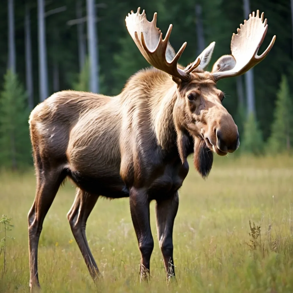 Prompt: a moose with down syndrom
