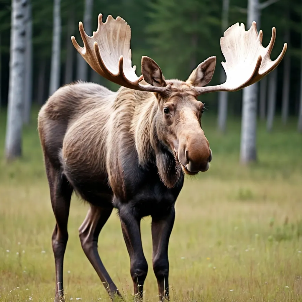 Prompt: a moose with down syndrom
