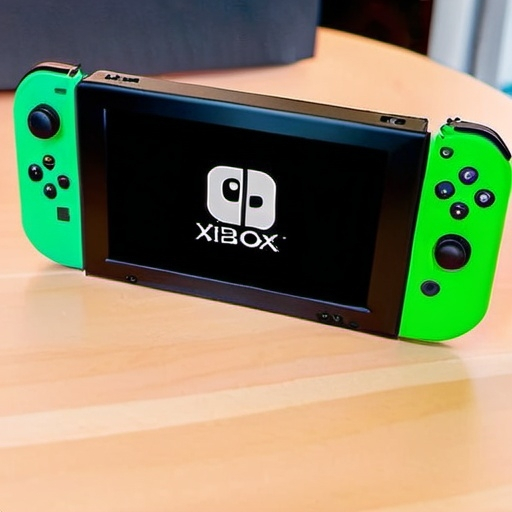 Prompt: a nintendo switch playing on a xbox 