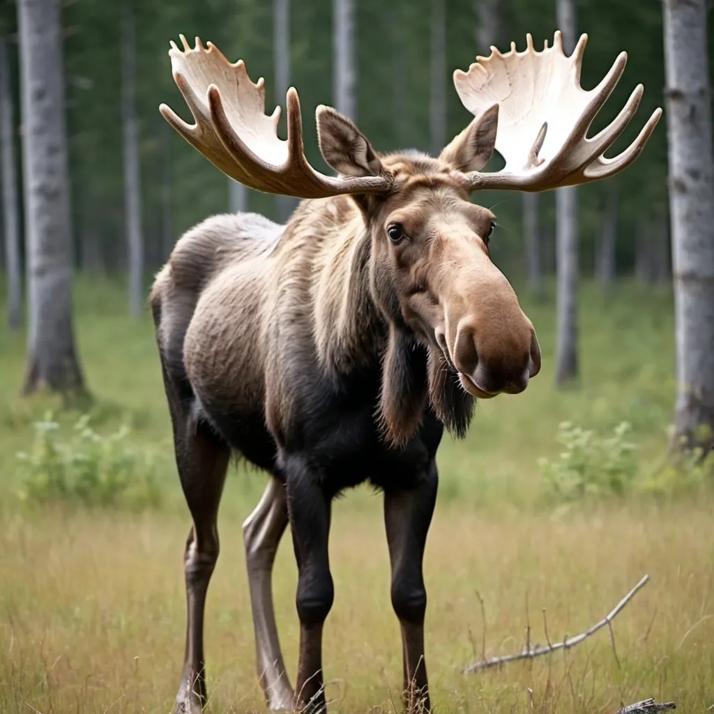 Prompt: a moose with down syndrom
