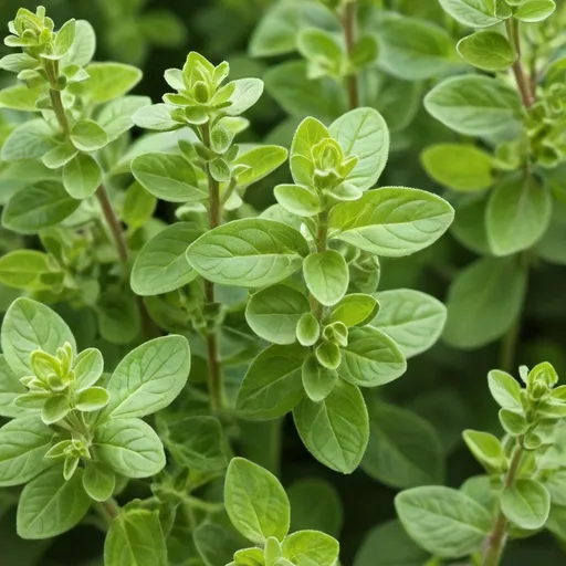 Prompt: An oregano plant suitable for modern herbs guide. 
