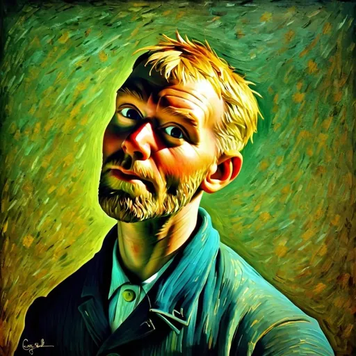 Prompt: Portrait of a man van gogh style, enhanced
