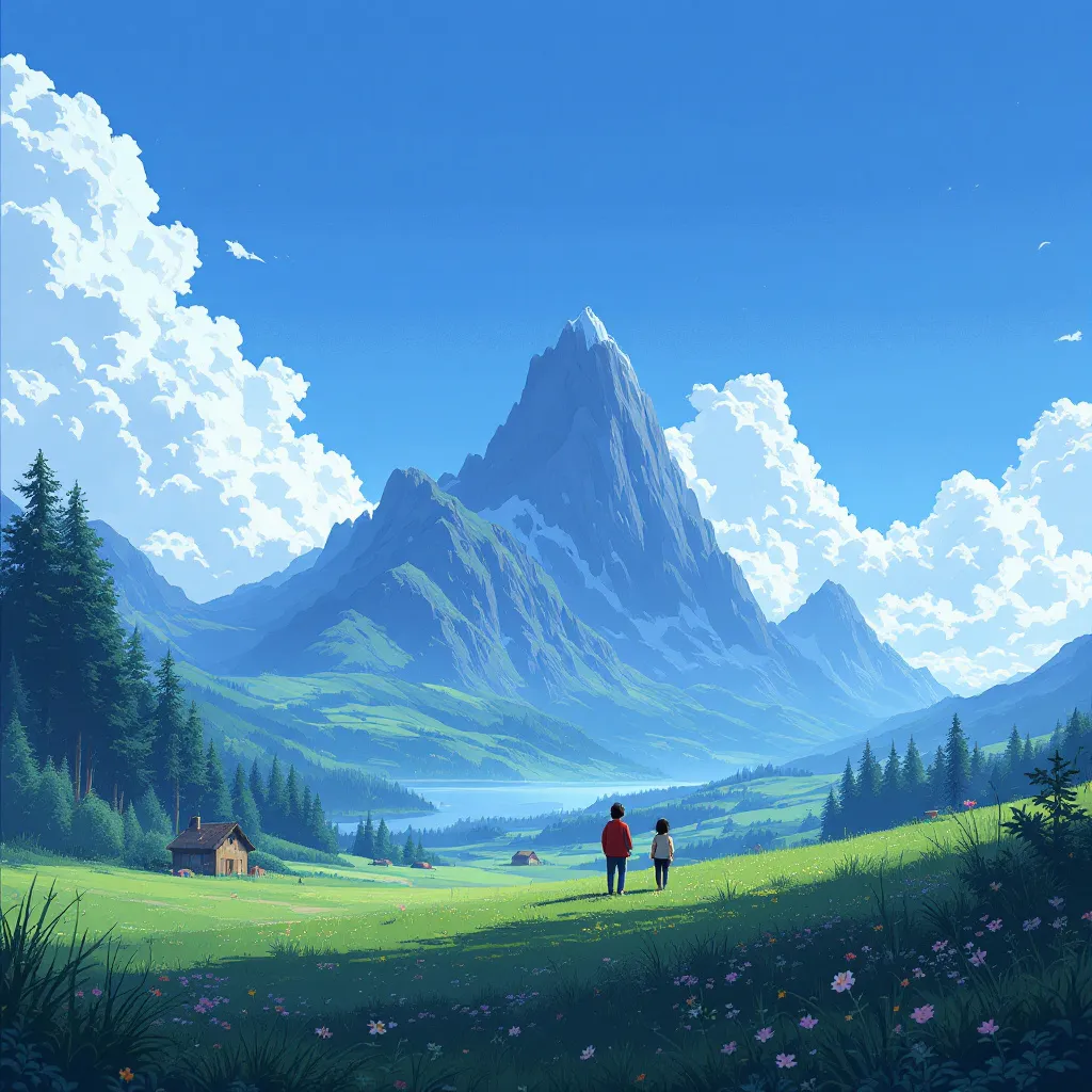 Prompt: Convert into Ghibli style 