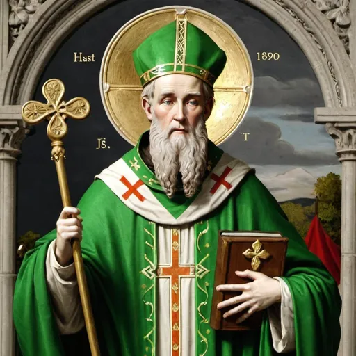 Prompt: Full size image of Saint Patrick