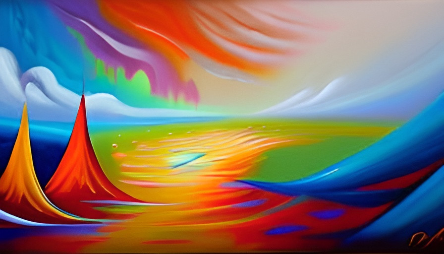Prompt: Dreaming of dreams of dreaming of dreams of endlessly dreaming. Extremely abstract oil painting