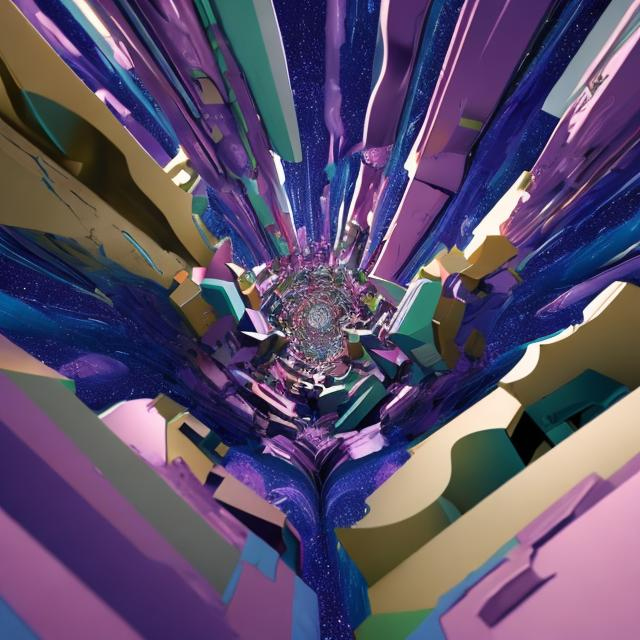 Prompt: An artists interpretation of the end of infinity in 3D in abstract form