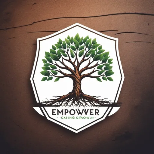 Prompt: A modern logo for a coaching company called Empower Your Growth including a tree and roots