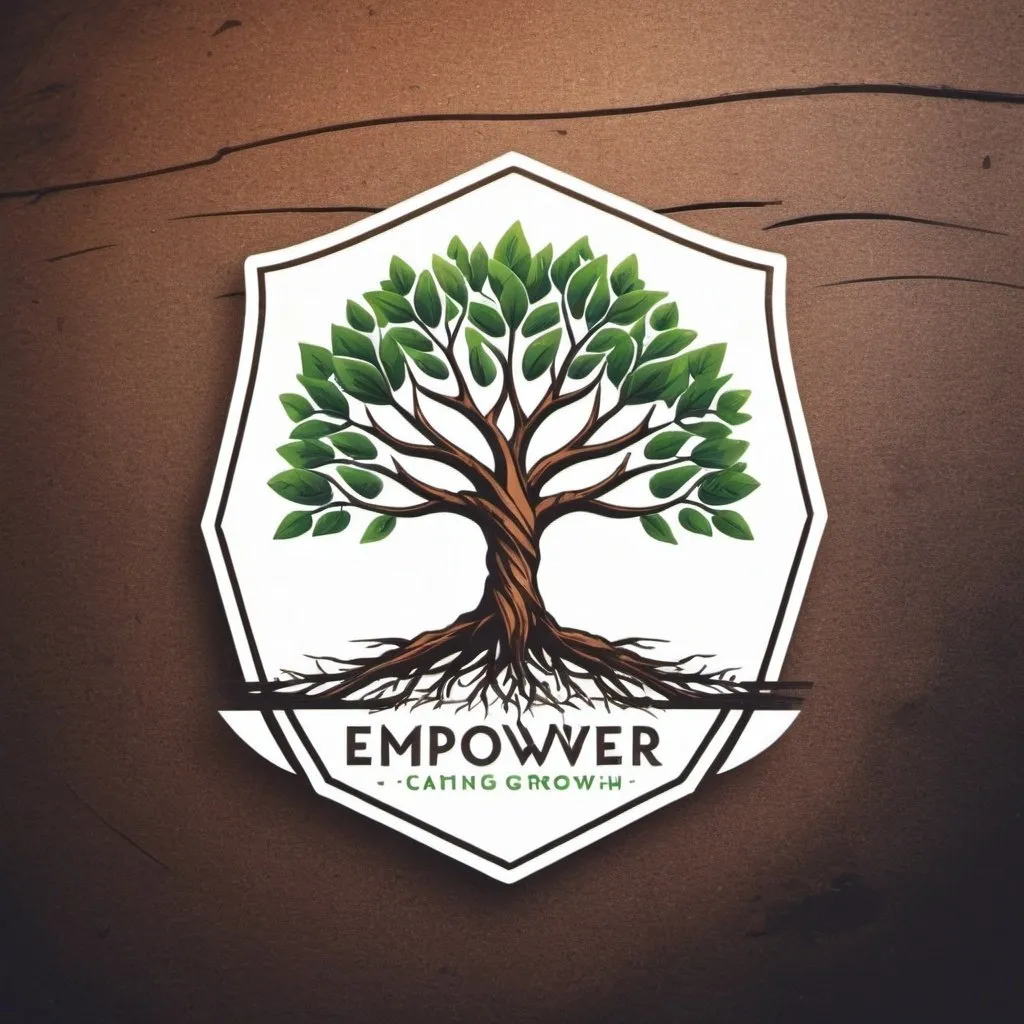 Prompt: A modern logo for a coaching company called Empower Your Growth including a tree and roots