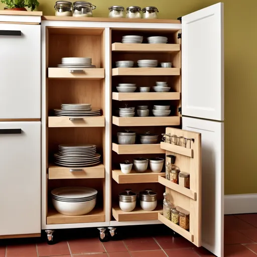 Prompt: Designs for Kitchen storage 