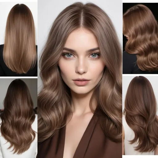 Prompt: les tendances de couleur de cheveux chocolat au lait
