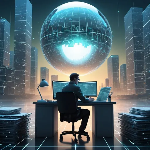 Prompt: A digital art of a data scientist sitting at a desk, overwhelmed by countless spreadsheets and databases. A glowing orb representing DBeaver appears, offering a solution.
A futuristic cityscape with towering data structures. A lone figure, representing a data scientist, stands at the base, holding a device symbolizing DBeaver.
A surreal landscape with floating data islands. A bridge made of code connects the islands, and a signpost points to DBeaver as the way forward