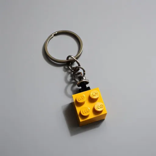 Prompt: a lego keychain 
