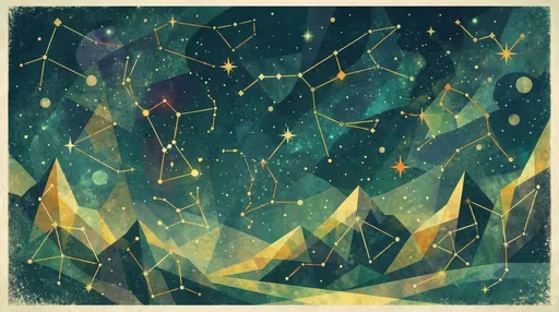 Prompt: Create an image based on the attached image, but the content should be of the constellations. no type or rockets