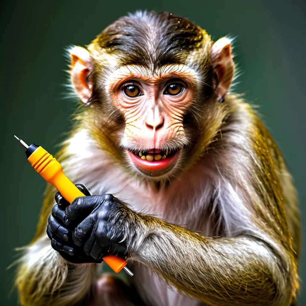 Prompt: Monkey with screwdriver 