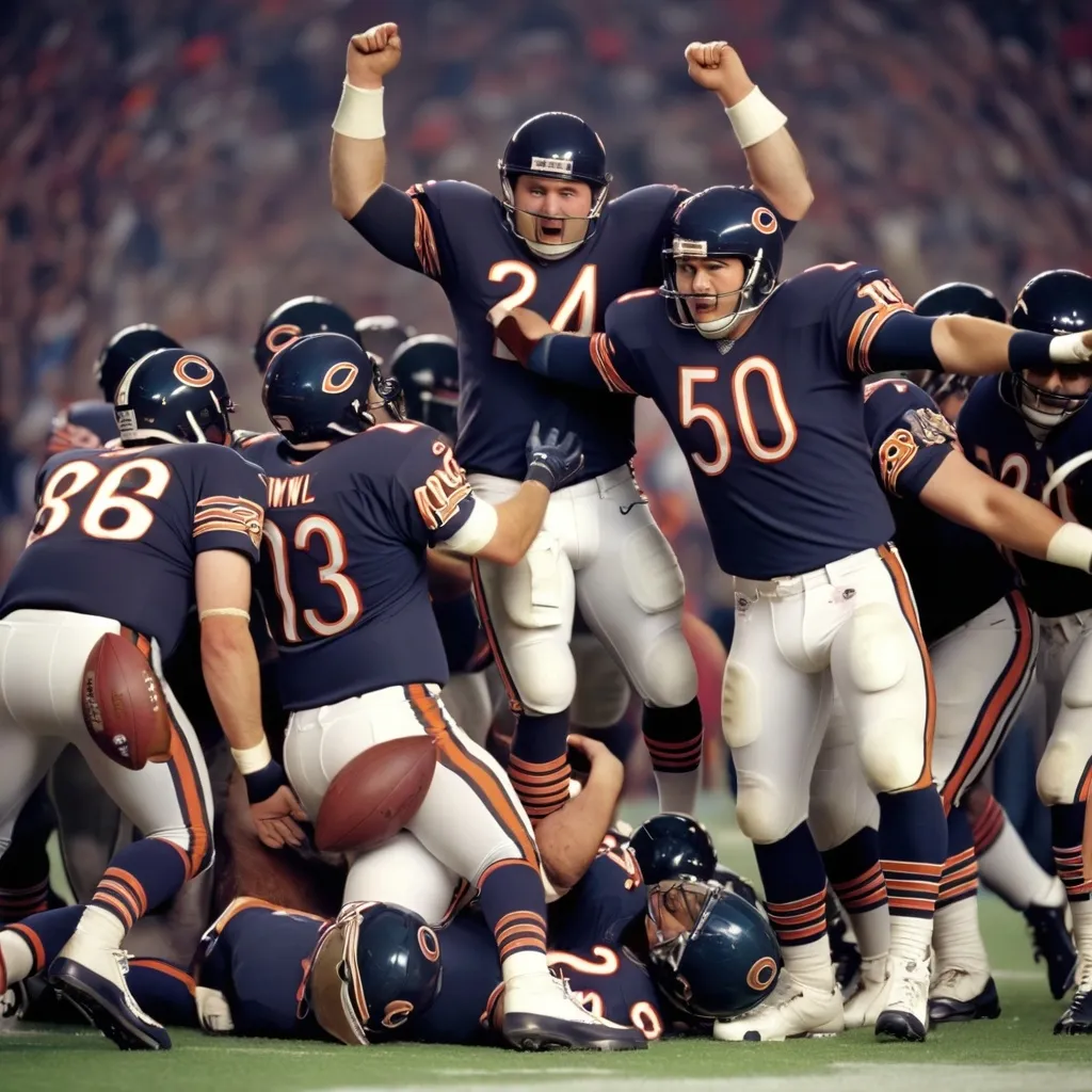 Prompt: the bears winning the super bowl