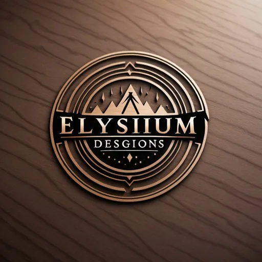 Prompt: logo with laser for a laser engraving company named "Elysium Designs"