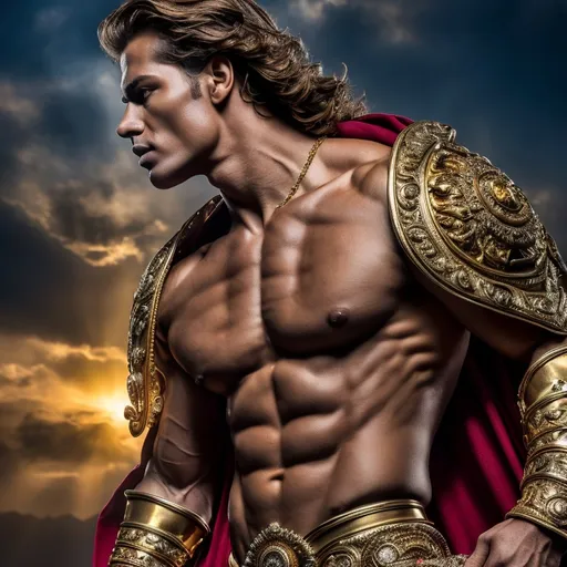 Prompt: Powerful, masculine full-body, alein face, portrayal of the god almighty, radiant golden glow, majestic pose, divine aura, high-quality, detailed muscles, godlike presence, regal and imposing, epic, grandiose, extravagant, ultra HD, oil painting, divine, majestic, powerful, masculine, radiant, detailed muscles, regal pose, grandiose atmosphere