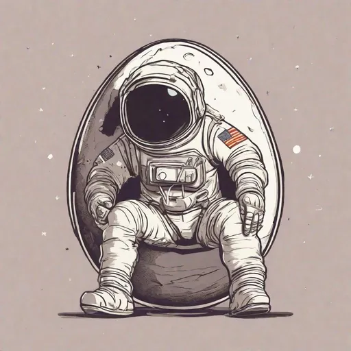 Prompt: an easter egg with an astronaut