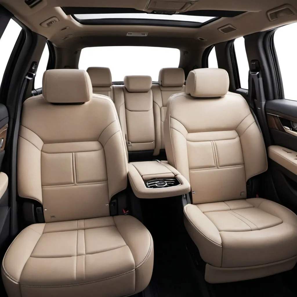 Prompt: 2020 Cadillac XT6 interior Space Backseat by Cadillac it Looks Like a Kia Telluride