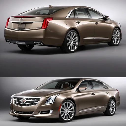 Prompt: 2013 Cadillac XTS Platinum Concept Fastback Roof Hype Four-Door Wider And Taller Organic Little Bit More Squared-Off it Looks like a Hyundai Sonata Toyota Avalon Toyota Camry Mercedes-Benz E-Class BMW 5 Audi A6 Chevy impala Chevy Malibu Chevy Volt Buick LaCrosse and Cadillac XTS in 2013🇺🇸