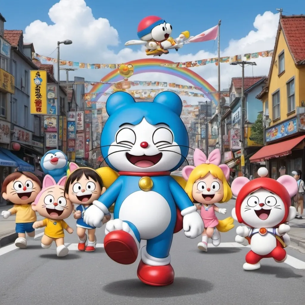 Prompt: Dorisamon From TOHO Animation and Rainbow CGI Doraemon Calvin and Hobbes Peanuts Despicable Me
Super Mario and Sailor Moon Yo Kai Watch Urusei Yatsura Little Princess Horrid Henry Dora The Explorer Turma Da Mônica The Smurfs Ni Hao Kai Lan in 2005🇯🇵