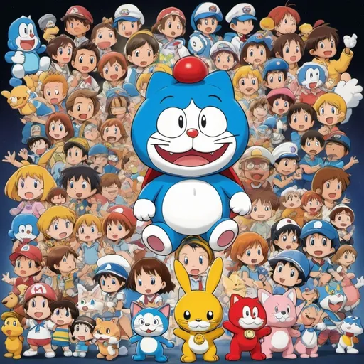 Prompt: Dorisamon From TOHO Animation and Rainbow CGI Doraemon Calvin and Hobbes
Peanuts Despicable Me
Super Mario and Sailor Moon Yo Kai Watch Urusei Yatsura Little Princess Horrid Henry Dora The Explorer Turma Da Mônica The Smurfs Ni Hao Kai Lan Sabrina The Animated Series Garfield CLEO & Cuquin Anpanman
Pochitto Hatsumei Pikachin-Kit Bobby's
World Baby Blues Digimon Digital Monster in 2005🇯🇵