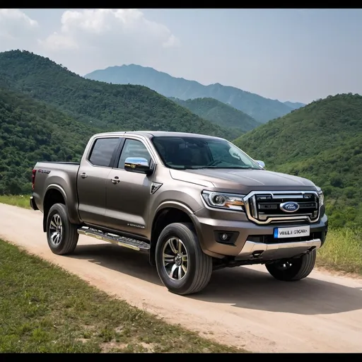 Prompt: Harman Kardon Test 2018 Maill N67 Pick up Truck Car it Looks Like a Ford F-150 Toyota Hilux Toyota Tundra Chevy Silverado Chevy Colorado Mercedes-Benz X Class Great Wall Pao Ford Ranger Nissan Frontier in 2018🇯🇵🇰🇷🇨🇳🇻🇳