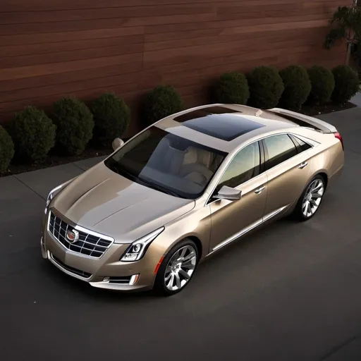 Prompt: 2013 Cadillac XTS Platinum Concept Fastback Roof Hype Four-Door Wider And Taller Organic Little Bit More Squared-Off it Looks like a Hyundai Sonata Toyota Avalon Toyota Camry Mercedes-Benz E-Class BMW 5 Audi A6 Chevy impala Chevy Malibu Chevy Volt Buick LaCrosse and Cadillac XTS in 2013🇺🇸