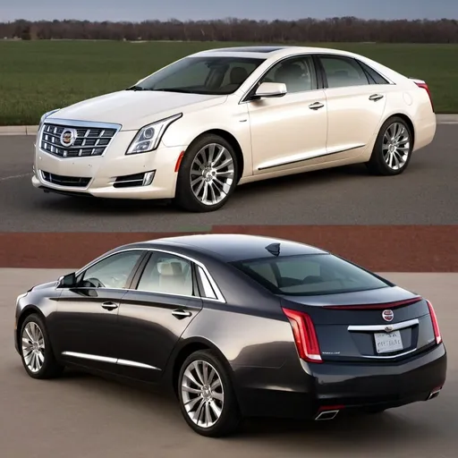 Prompt: 2013 Cadillac XTS by Cadillac Fastback Roof Organic Little Bit More Squared-Off Little Bit Shorter it Looks like a Hyundai Sonata Toyota Avalon Toyota Camry Mercedes-Benz E-Class BMW 5 Audi A6 Chevy impala Chevy Cruze Chevy Malibu Chevy Volt Cadillac DTS and Cadillac XTS in 2013🇺🇸