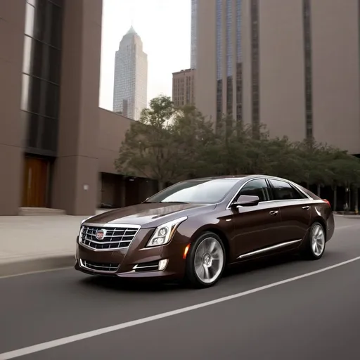 Prompt: 2013 Cadillac XTS by Cadillac Fastback Roof Type Four-Door Wider And Taller Organic Little Bit More Squared-Off it Looks like a Hyundai Sonata Toyota Avalon Toyota Camry Mercedes-Benz E-Class BMW 5 Audi A6 Chevy impala Chevy Malibu Chevy Volt Buick LaCrosse and Cadillac XTS in 2013🇺🇸