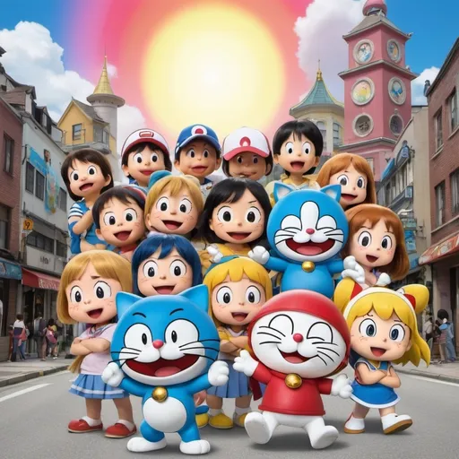 Prompt: Dorisamon From TOHO Animation and Rainbow CGI Doraemon Calvin and Hobbes Peanuts Despicable Me
Super Mario and Sailor Moon Yo Kai Watch Urusei Yatsura Little Princess Horrid Henry Dora The Explorer Turma Da Mônica The Smurfs Ni Hao Kai Lan Sabrina The Animated Series in 2005🇯🇵