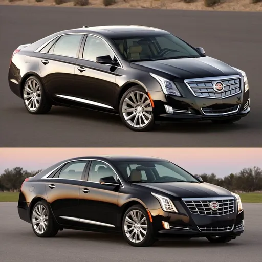 Prompt: All New Model Cadillac 2013 Cadillac XTS GM by Cadillac Fastback Roof Organic Little Bit More Squared-Off Little Bit Shorter it Looks like a Hyundai Sonata Toyota Avalon Toyota Camry Mercedes-Benz E-Class BMW 5 Audi A6 Chevy impala Chevy Cruze Chevy Malibu Chevy Volt Lincoln MKZ Cadillac DTS and Cadillac XTS GM in 2013🇺🇸