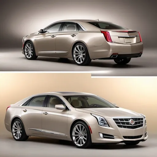 Prompt: 2013 Cadillac XTS Platinum Concept Fastback Roof Type Four-Door Wider And Taller Organic Little Bit More Squared-Off it Looks like a Hyundai Sonata Toyota Avalon Toyota Camry Mercedes-Benz E-Class BMW 5 Audi A6 Chevy impala Chevy Malibu Chevy Volt Buick LaCrosse and Cadillac XTS in 2013🇺🇸