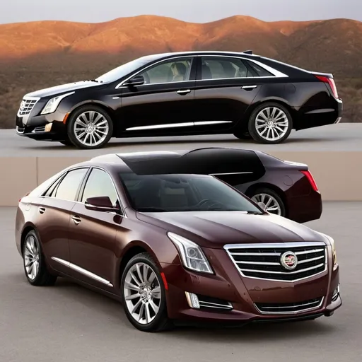 Prompt: 2013 Cadillac XTS by Cadillac Fastback Roof Organic Little Bit More Squared-Off Little Bit Shorter it Looks like a Hyundai Sonata Toyota Avalon Toyota Camry Mercedes-Benz E-Class BMW 5 Audi A6 Chevy impala Chevy Cruze Chevy Malibu Chevy Volt Cadillac DTS and Cadillac XTS in 2013🇺🇸