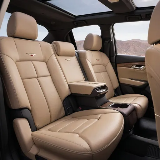 Prompt: 2020 Cadillac XT6 interior Space Backseat by Cadillac it Looks Like a Kia Telluride