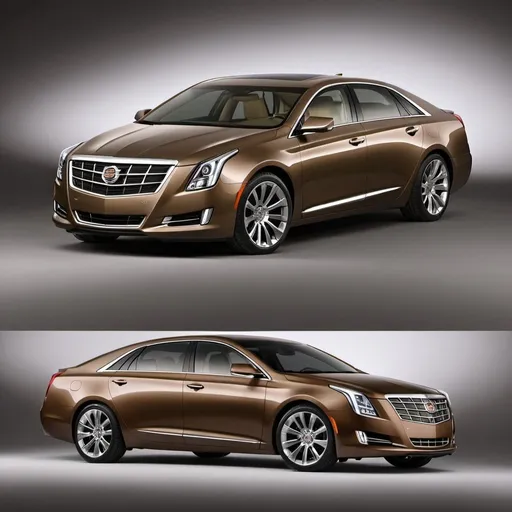 Prompt: 2013 Cadillac XTS Platinum Concept Fastback Roof Type Four-Door Wider And Taller Organic Little Bit More Squared-Off it Looks like a Hyundai Sonata Toyota Avalon Toyota Camry Mercedes-Benz E-Class BMW 5 Audi A6 Chevy impala Chevy Malibu Chevy Volt Buick LaCrosse and Cadillac XTS in 2013🇺🇸