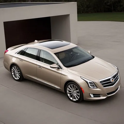 Prompt: 2013 Cadillac XTS Fastback Roof Organic Little Bit More Squared-Off it Looks like a Hyundai Sonata Toyota Avalon Toyota Camry Mercedes-Benz E-Class BMW 5 Audi A6 Chevy impala Chevy Malibu Chevy Volt Buick LaCrosse and Cadillac XTS in 2013🇺🇸