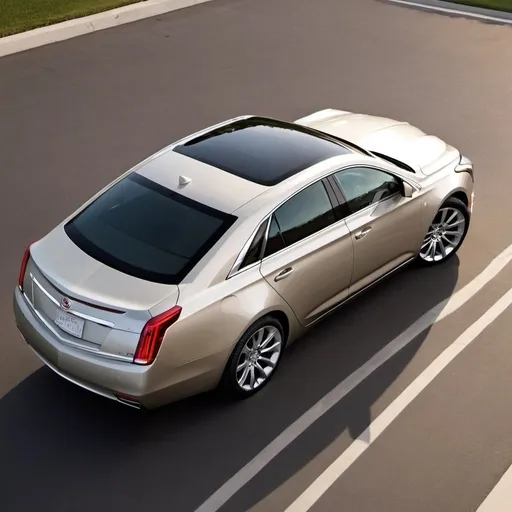 Prompt: 2013 Cadillac XTS Fastback Roof Organic Little Bit More Squared-Off it Looks like a Hyundai Sonata Toyota Avalon Toyota Camry Mercedes-Benz E-Class BMW 5 Audi A6 Chevy impala Chevy Malibu Chevy Volt Buick LaCrosse and Cadillac XTS in 2013🇺🇸