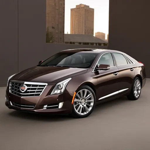 Prompt: 2013 Cadillac XTS by Cadillac Fastback Roof Organic Little Bit More Squared-Off Little Bit Shorter it Looks like a Hyundai Sonata Toyota Avalon Toyota Camry Mercedes-Benz E-Class BMW 5 Audi A6 Chevy impala Chevy Cruze Chevy Malibu Chevy Volt Cadillac DTS and Cadillac XTS in 2013🇺🇸