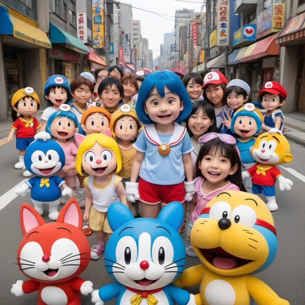 Prompt: Dorisamon From TOHO Animation and Rainbow CGI Doraemon Calvin and Hobbes Peanuts Despicable Me
Super Mario and Sailor Moon Yo Kai Watch Urusei Yatsura Little Princess Horrid Henry Dora The Explorer Turma Da Mônica The Smurfs Ni Hao Kai Lan Sabrina The Animated Series Garfield CLEO & Cuquin Anpanman in 2005🇯🇵