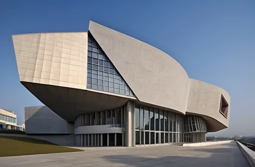 Prompt: modern concert hall exterior