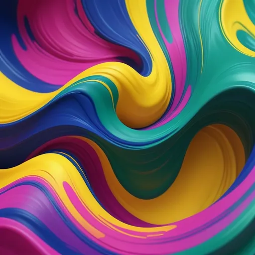 Prompt: (colorful waves), vibrant hues swirling in harmony, abstract design, lively patterns, fluid motion, bright colors including cobalt blue, emerald green, sunny yellow, magenta, 4K resolution, dynamic composition, artistic canvas template, captivating background that evokes a sense of energy and movement, ultra-detailed, visually appealing.