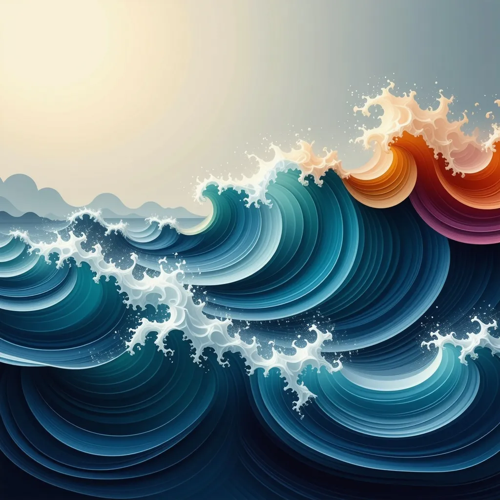 Prompt: 
Colorful waves, canvas template 


