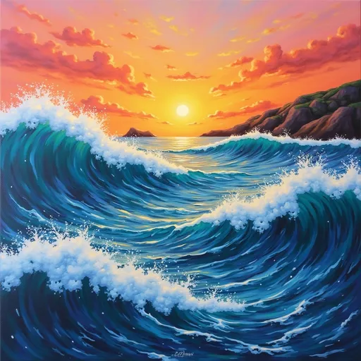 Prompt: 
Colorful waves, canvas template 


