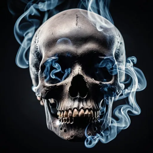 Prompt: skull from smoke imagenary