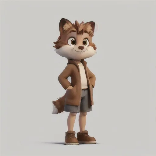 Prompt: Disney style, Peter:

Physique: Medium build, slightly petite yet highly agile fox.
Appearance: Rounded eyes, pointed ears, a friendly facial expression always filled with curiosity and excitement.
Attire: Typically adorned in a simple yet tidy forest-toned coat, possibly featuring small pockets for carrying items.
Hairstyle: Short, furry hair, potentially with a slight mane or a fluffy tail.

character sheet, different expressions and poses, white background. -- ar 16:9 -- v 5.0
