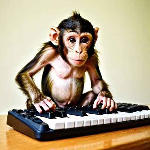 Prompt: monkey and keyboard