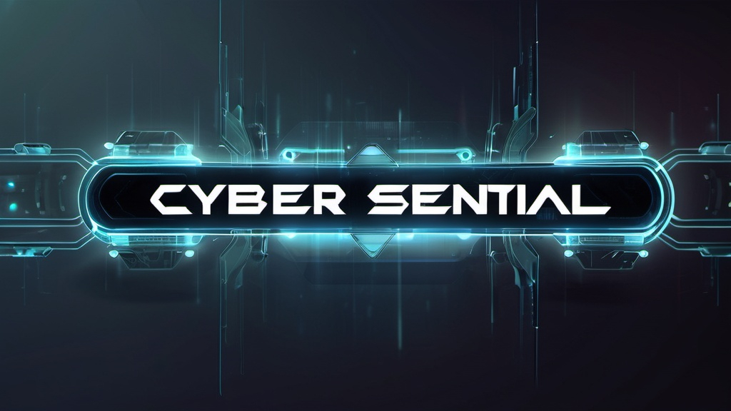 Prompt: create a futuristic cyber banner with the word  "CYBER SENTINALS" in it